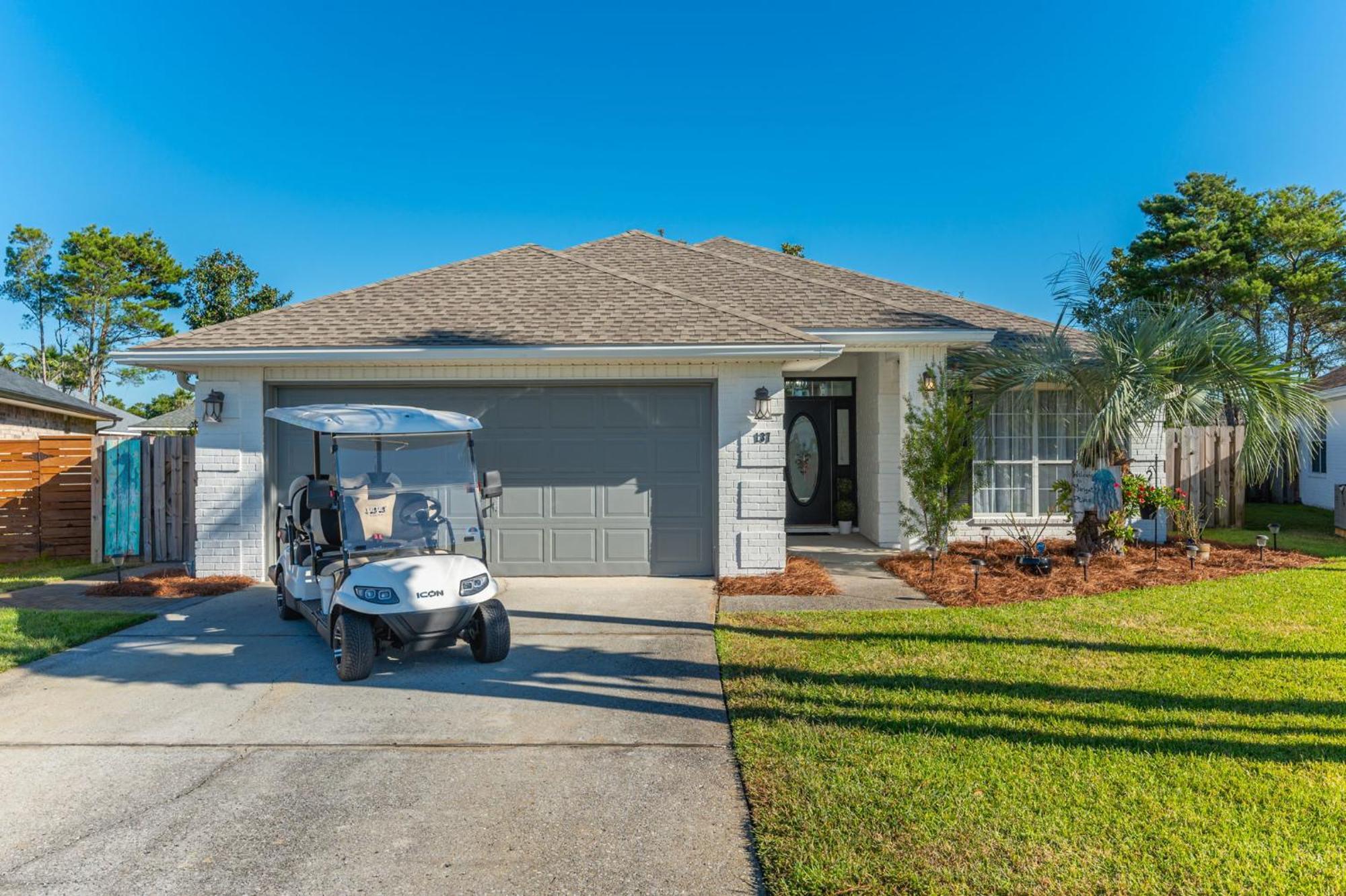 Beautiful Pet Friendly Home! Tropical Pool, Optional Golf Cart & Pool Heat, Minutes To Beach 데스틴 외부 사진